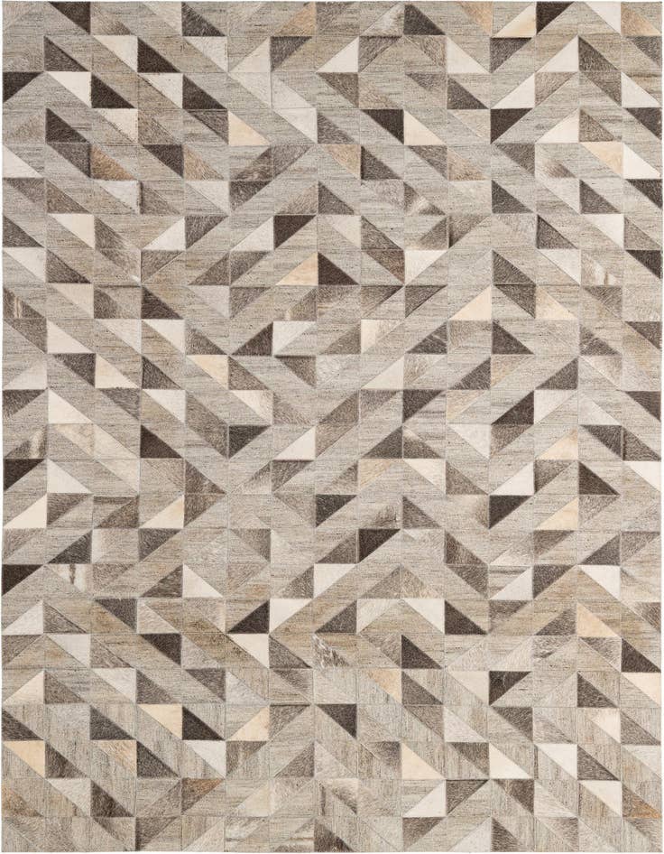 Detail image of 4' 10 x 7' 8 Cowhide - Patchwork Rug