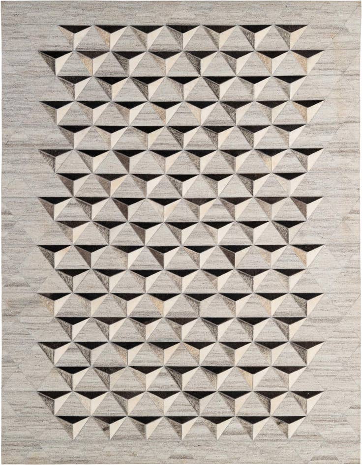 Detail image of 4' 11 x 7' 11 Cowhide - Patchwork Rug