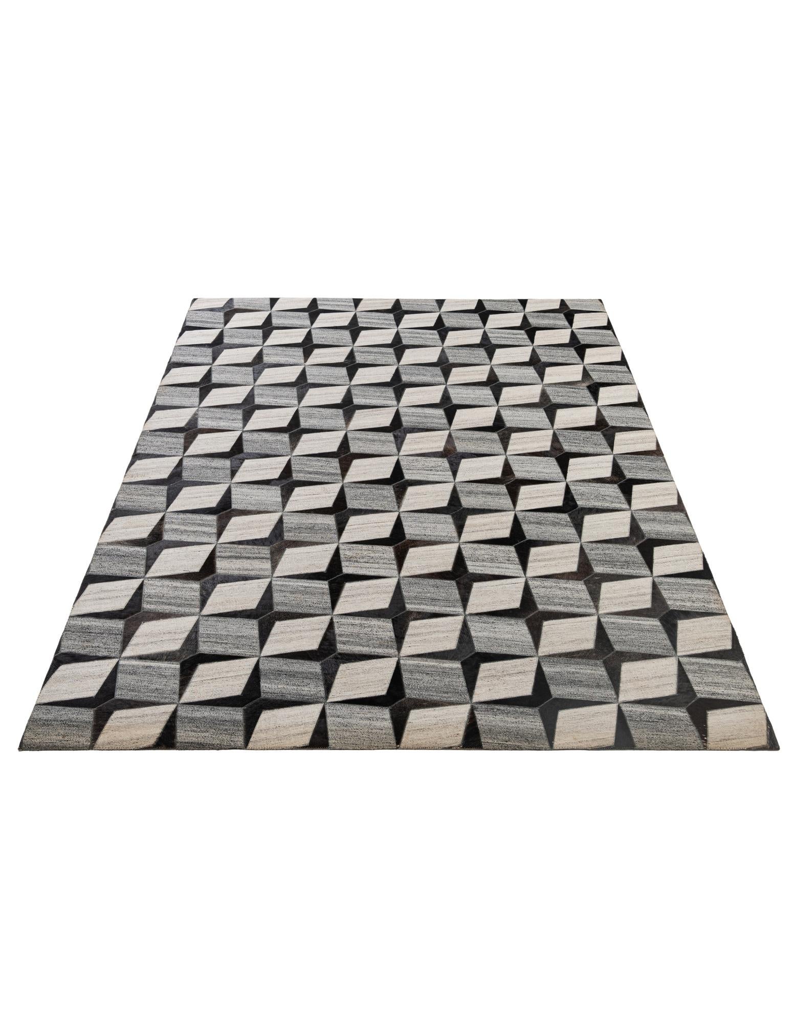5' 2 x 8' 1 Cowhide - Patchwork Rug