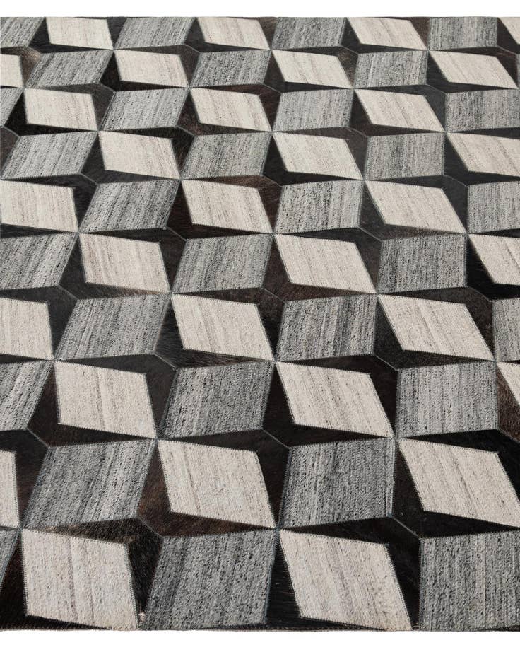 Detail image of 5' 2 x 8' 1 Cowhide - Patchwork Rug