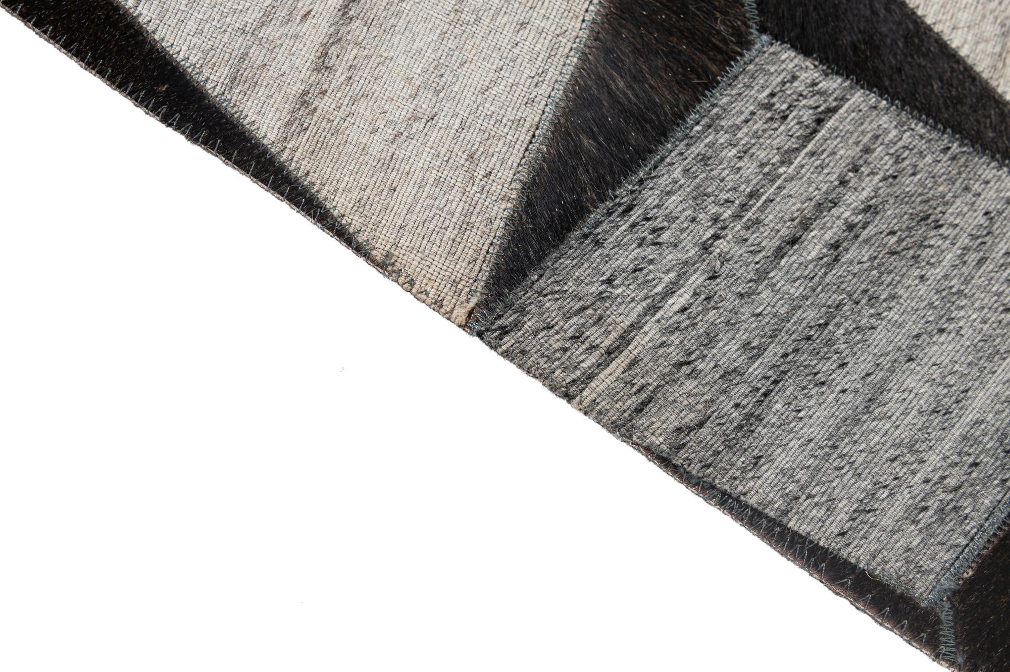 5' 2 x 8' 1 Cowhide - Patchwork Rug