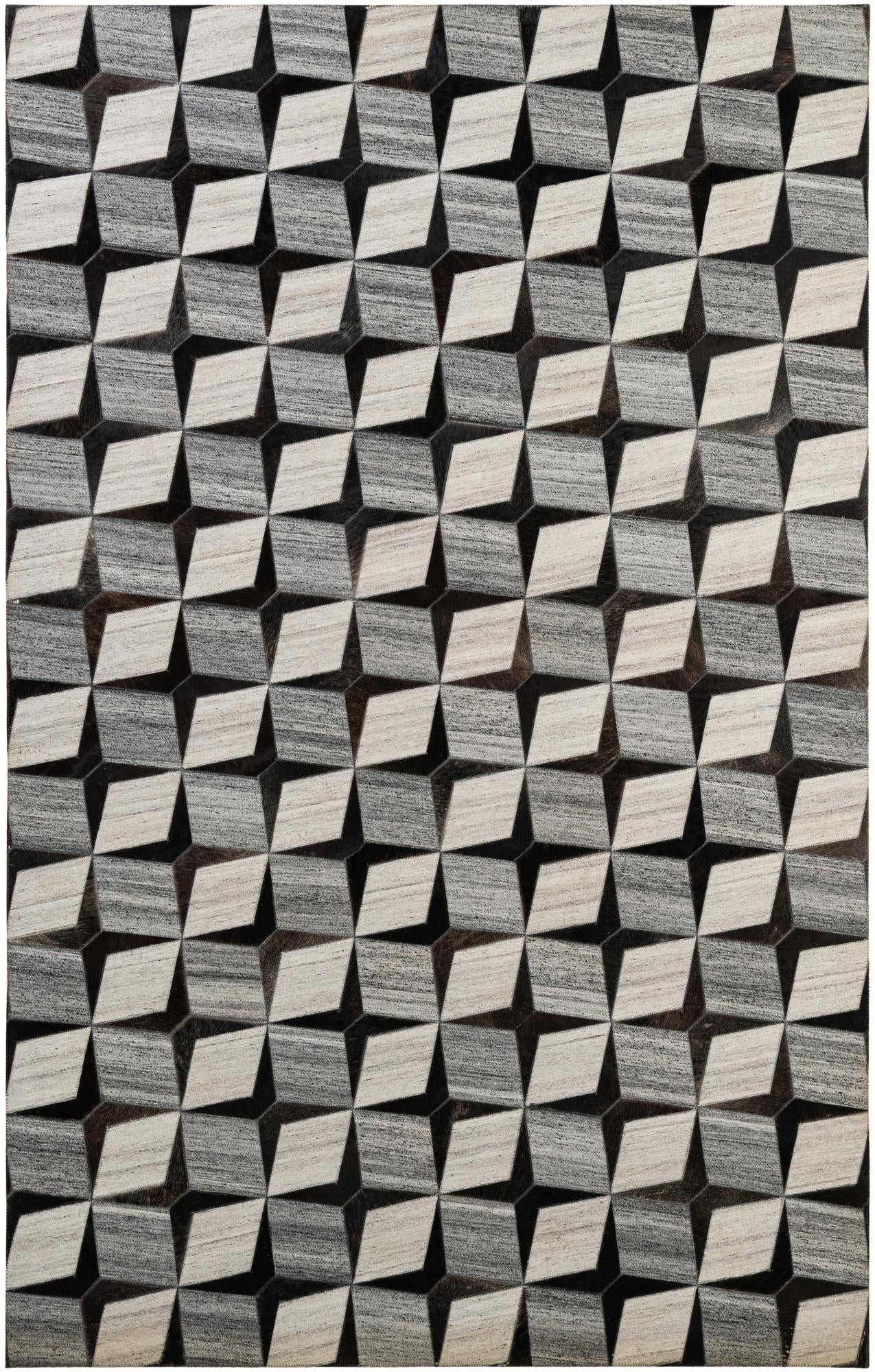 5' 2 x 8' 1 Cowhide - Patchwork Rug