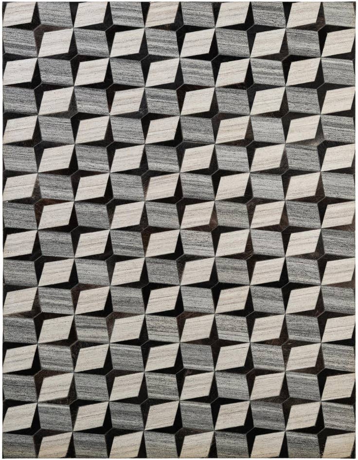 Detail image of 5' 2 x 8' 1 Cowhide - Patchwork Rug