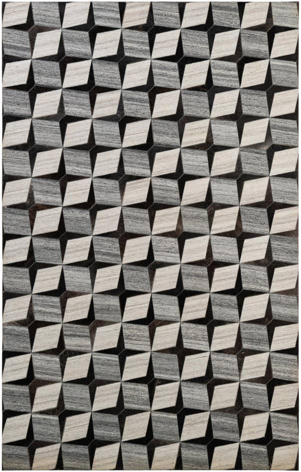Detail image of 5' 2 x 8' 1 Cowhide - Patchwork Rug