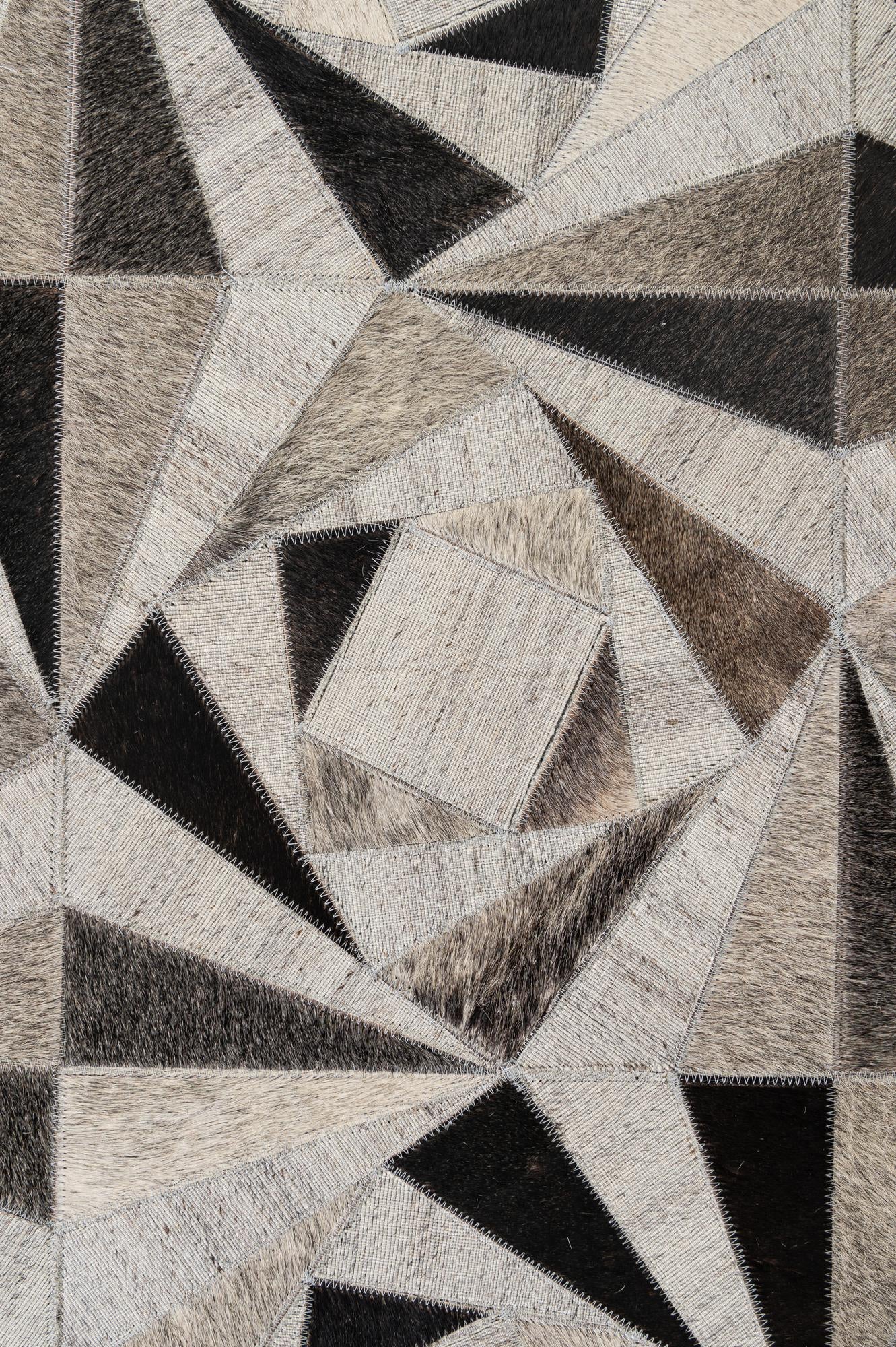 4' 11 x 7' 10 Cowhide - Patchwork Rug