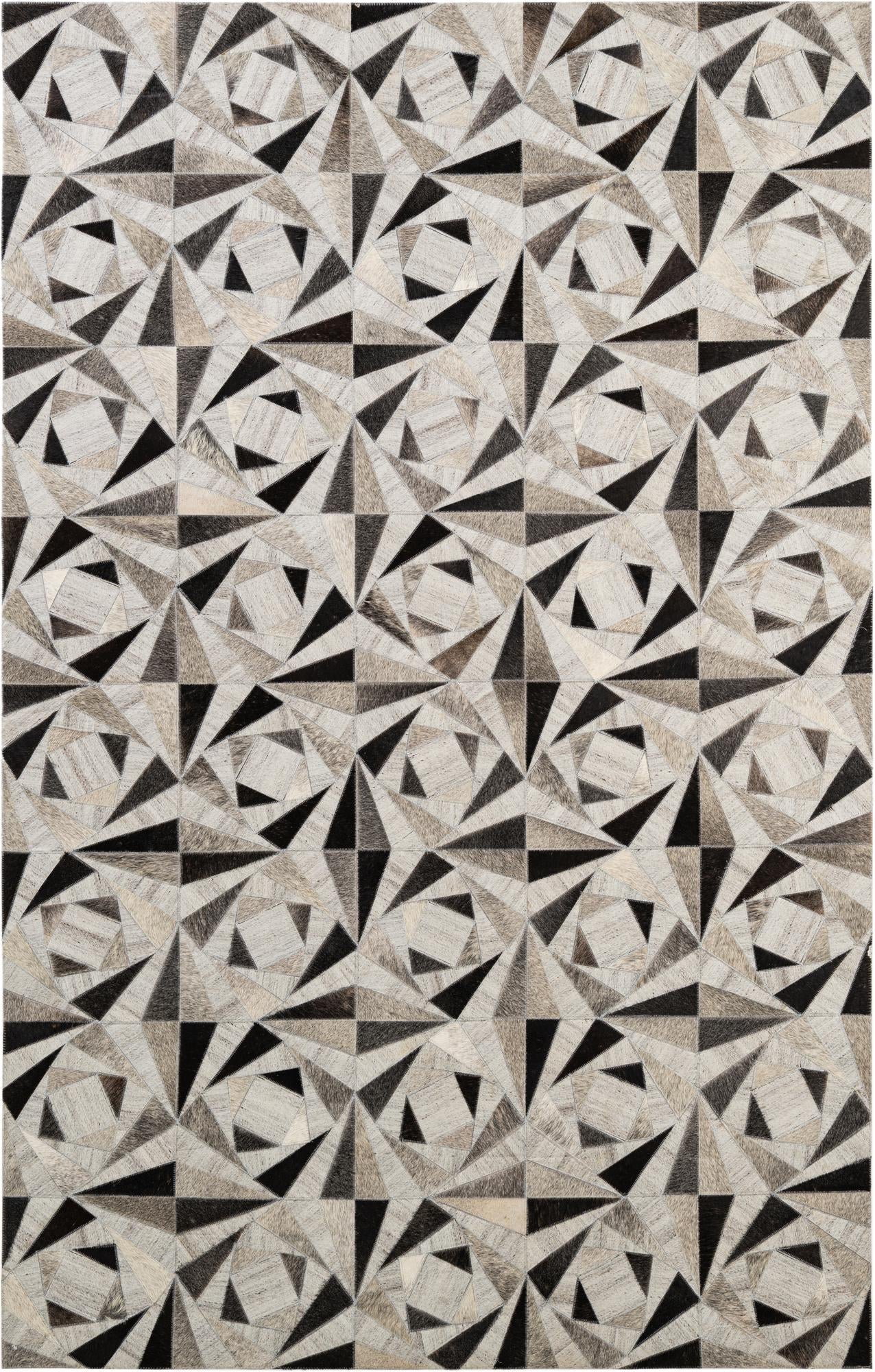 4' 11 x 7' 10 Cowhide - Patchwork Rug