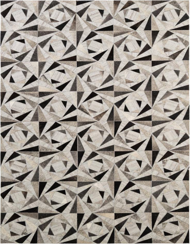 Detail image of 4' 11 x 7' 10 Cowhide - Patchwork Rug