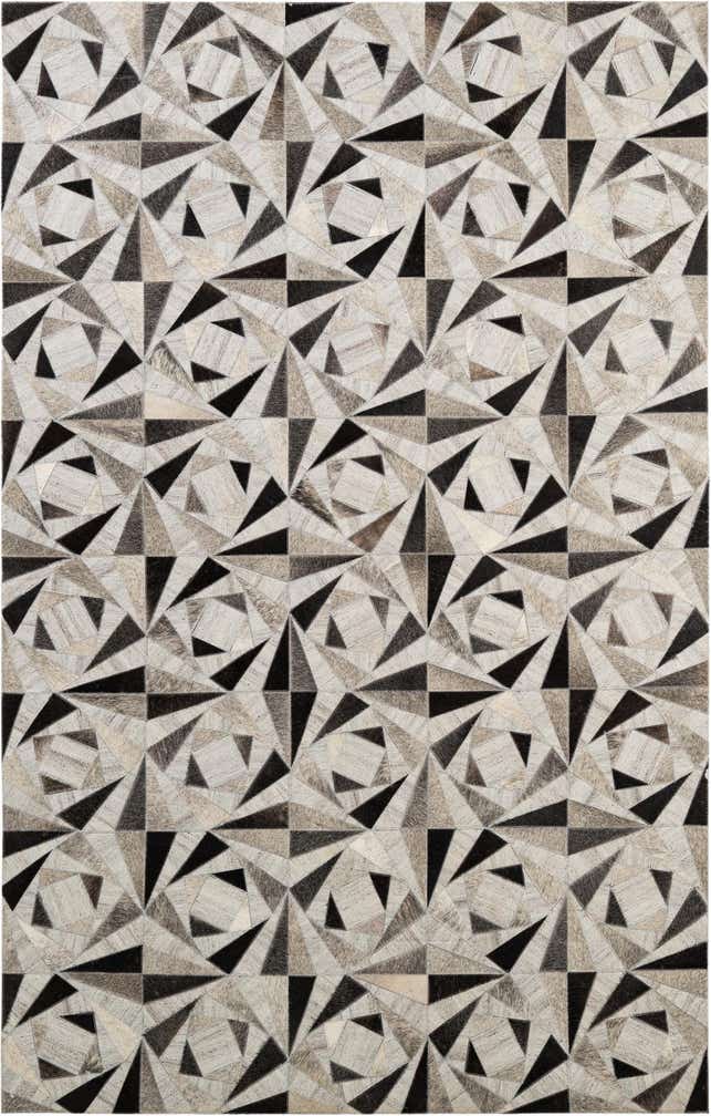 4' 11 x 7' 10 Cowhide - Patchwork Rug