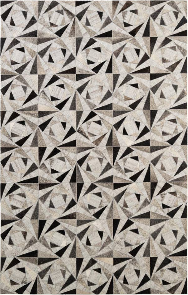 Detail image of 4' 11 x 7' 10 Cowhide - Patchwork Rug