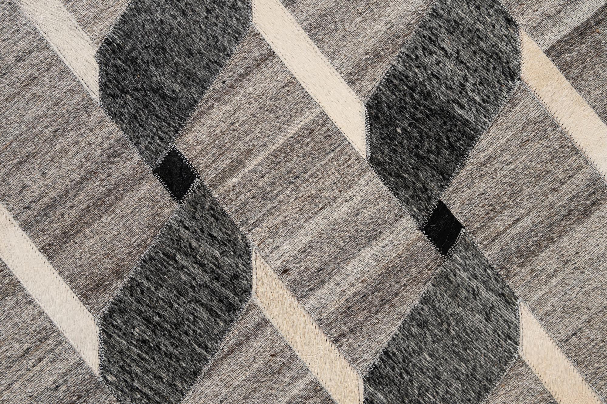 5' 2 x 7' 11 Cowhide - Patchwork Rug