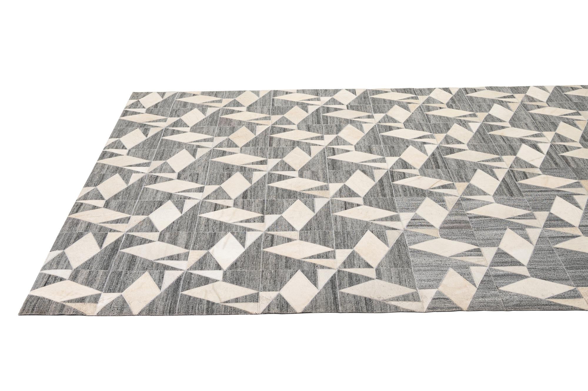 5' 3 x 7' 9 Cowhide - Patchwork Rug