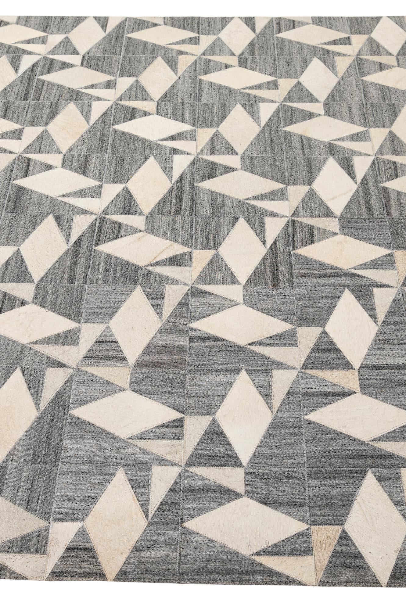 5' 3 x 7' 9 Cowhide - Patchwork Rug