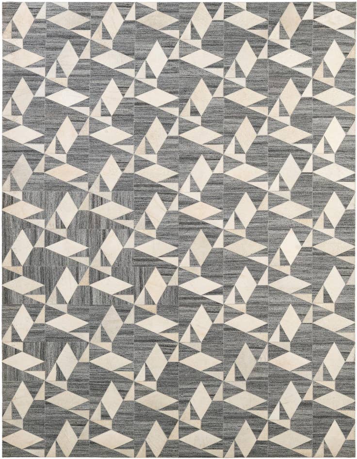 Detail image of 5' 3 x 7' 9 Cowhide - Patchwork Rug