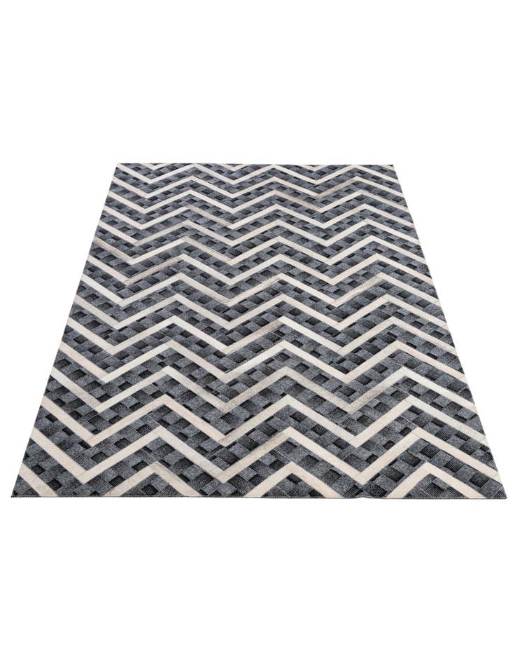 Detail image of 4' 11 x 7' 11 Cowhide - Patchwork Rug