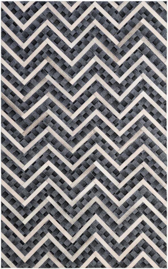 Detail image of 4' 11 x 7' 11 Cowhide - Patchwork Rug