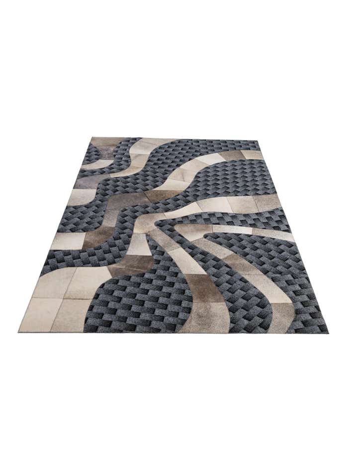 4' 11 x 8' 1 Cowhide - Patchwork Rug