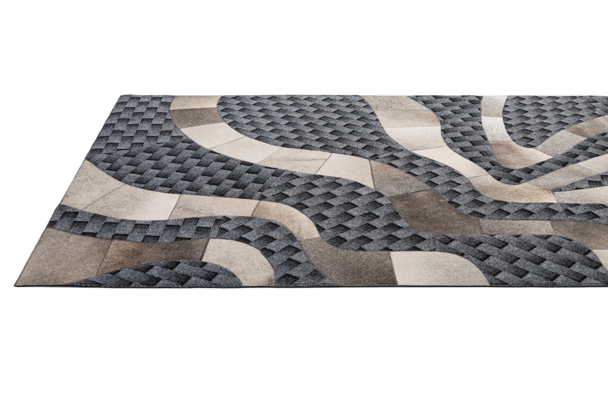 4' 11 x 8' 1 Cowhide - Patchwork Rug