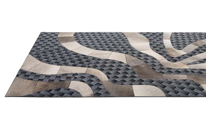 4' 11 x 8' 1 Cowhide - Patchwork Rug