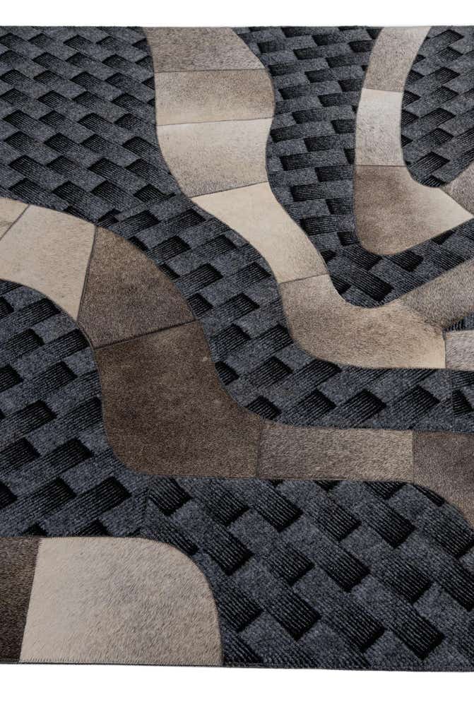 4' 11 x 8' 1 Cowhide - Patchwork Rug