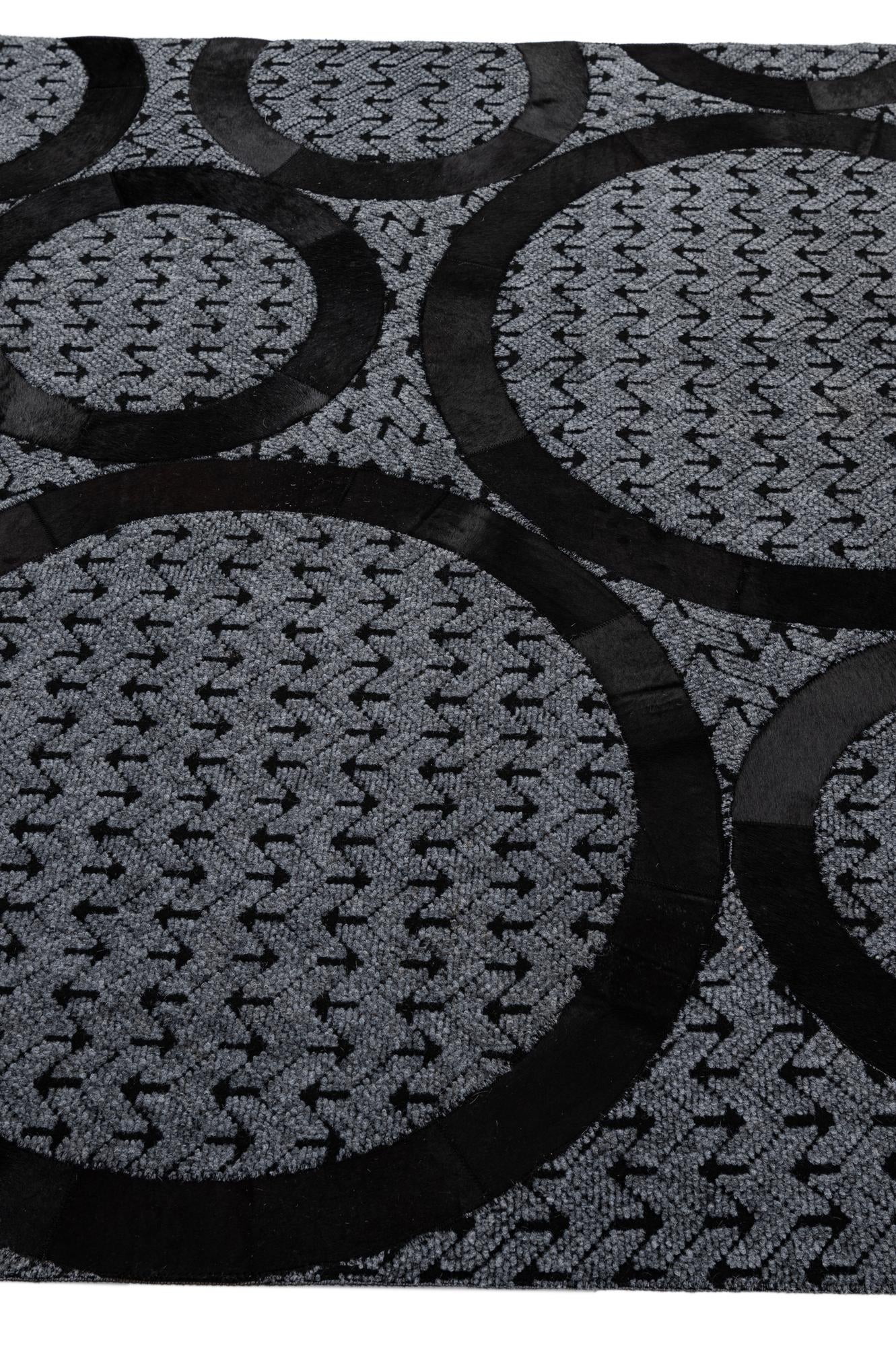 5' 1 x 8' Cowhide - Patchwork Rug