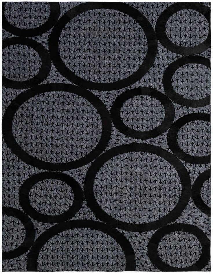 Detail image of 5' 1 x 8' Cowhide - Patchwork Rug