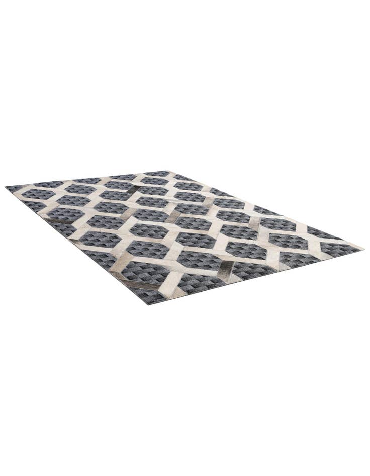 Detail image of 5' 4 x 7' 10 Cowhide - Patchwork Rug