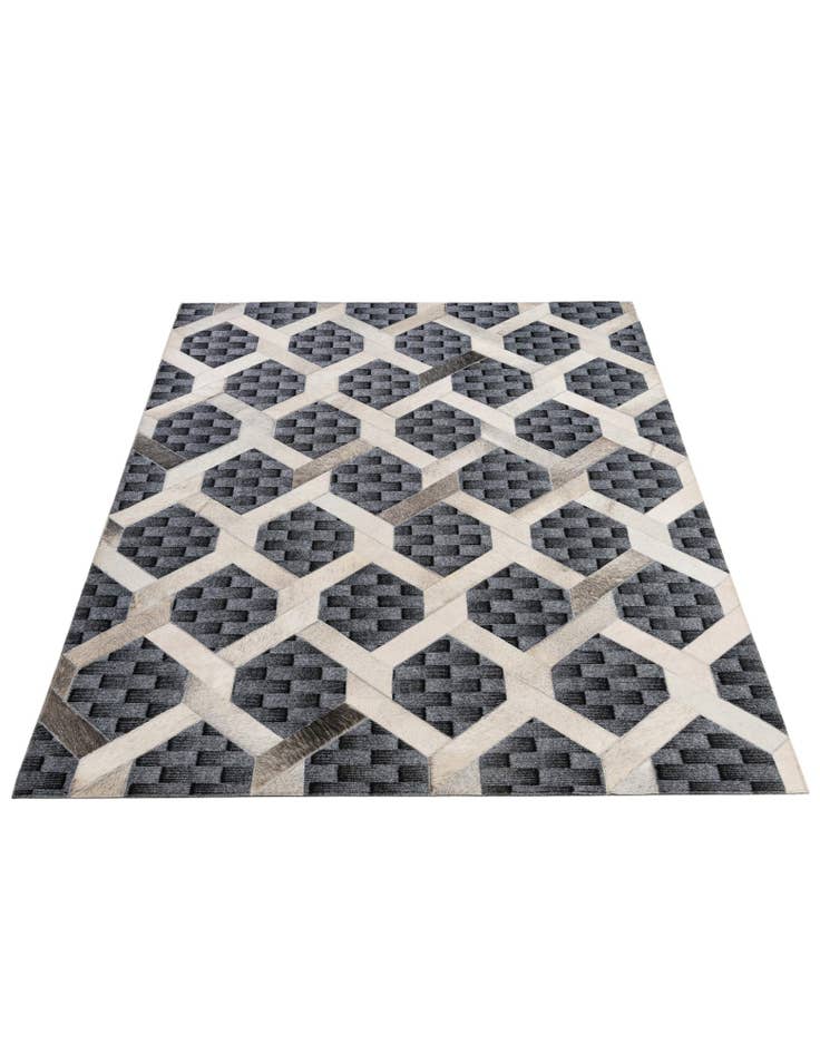 Detail image of 5' 4 x 7' 10 Cowhide - Patchwork Rug