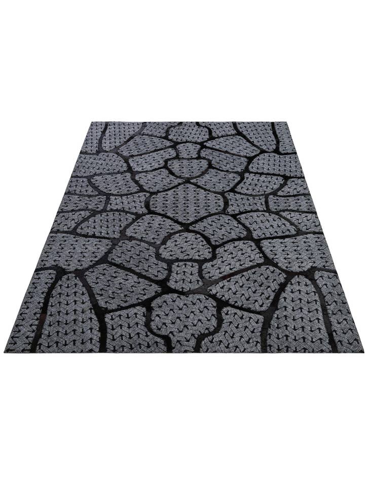 Detail image of 5' 2 x 8' 1 Cowhide - Patchwork Rug