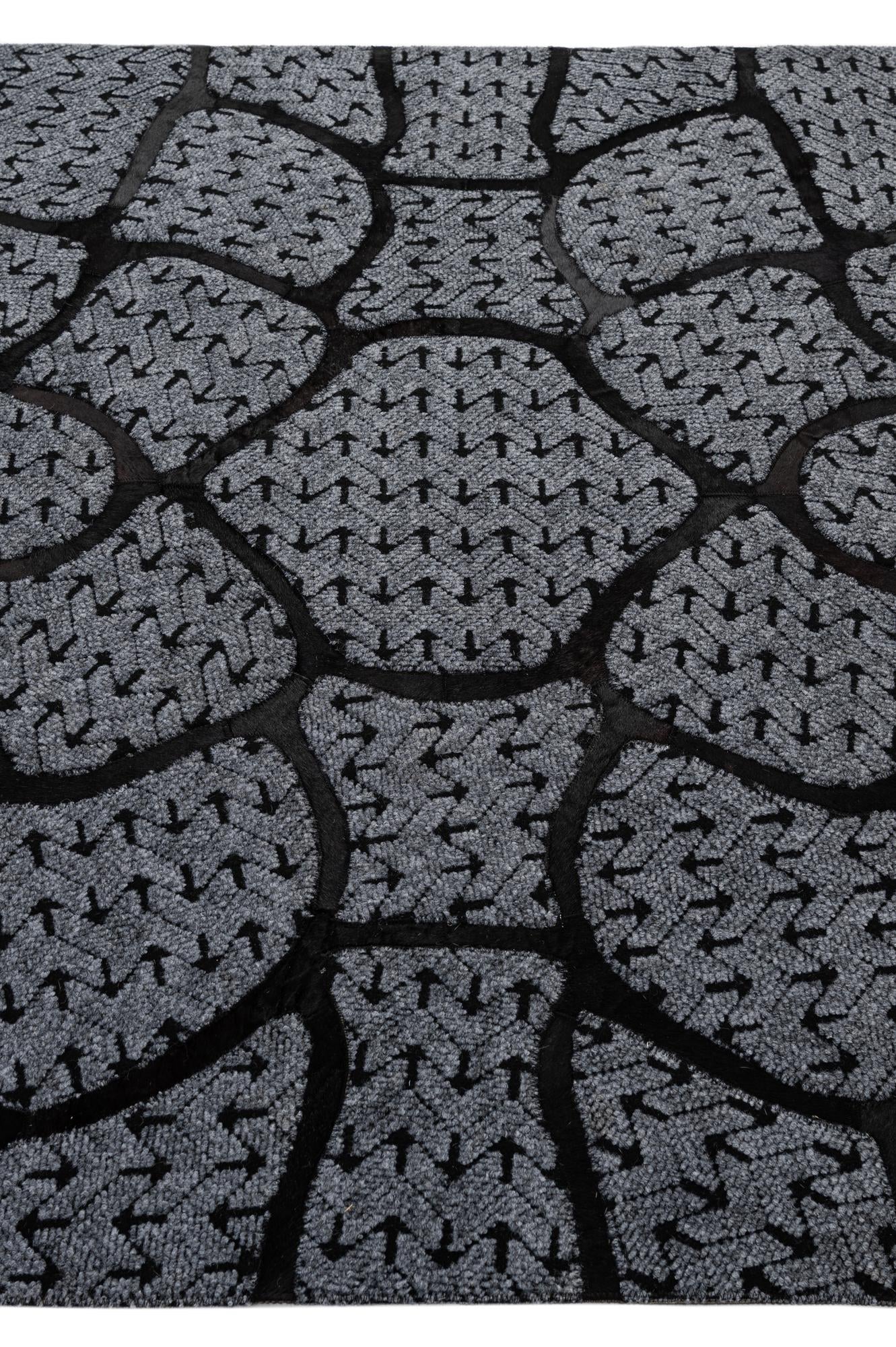 5' 2 x 8' 1 Cowhide - Patchwork Rug
