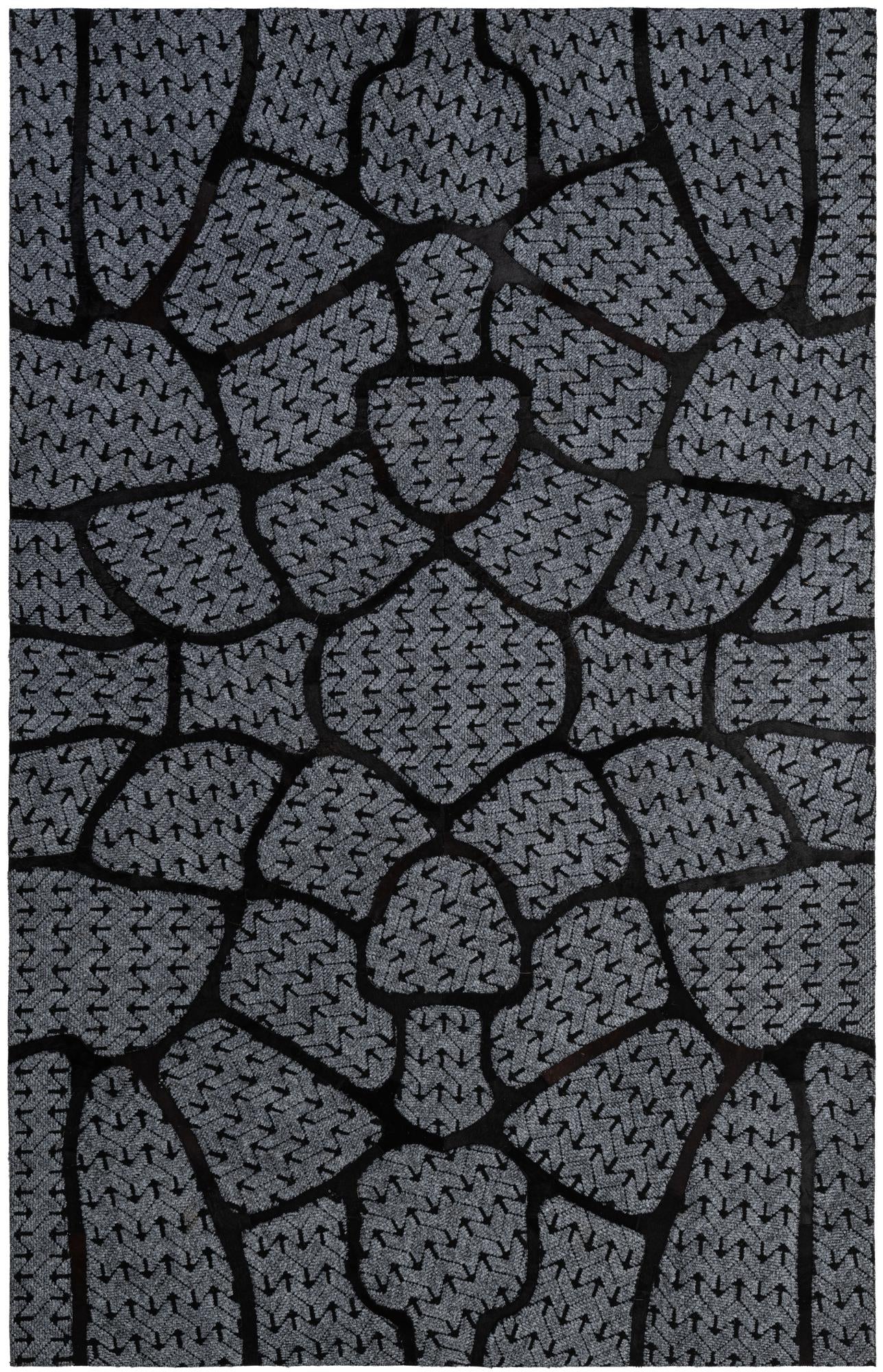 5' 2 x 8' 1 Cowhide - Patchwork Rug