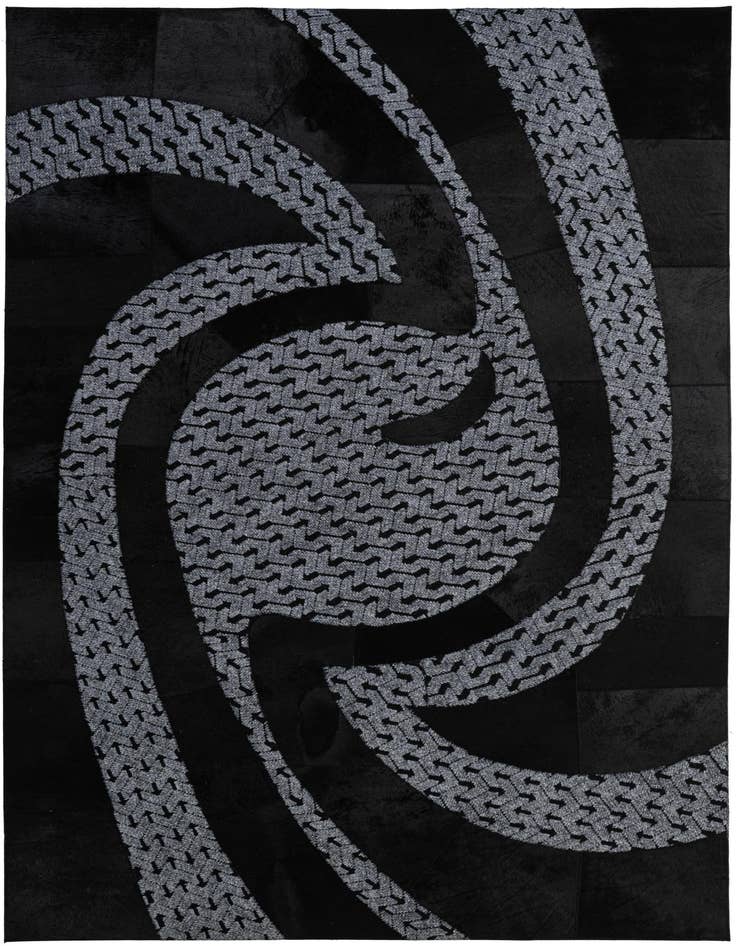 Detail image of 5' x 8' Cowhide - Patchwork Rug