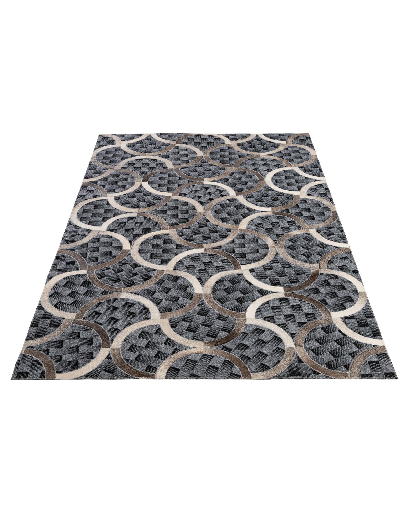 4' 11 x 8' Cowhide - Patchwork Rug
