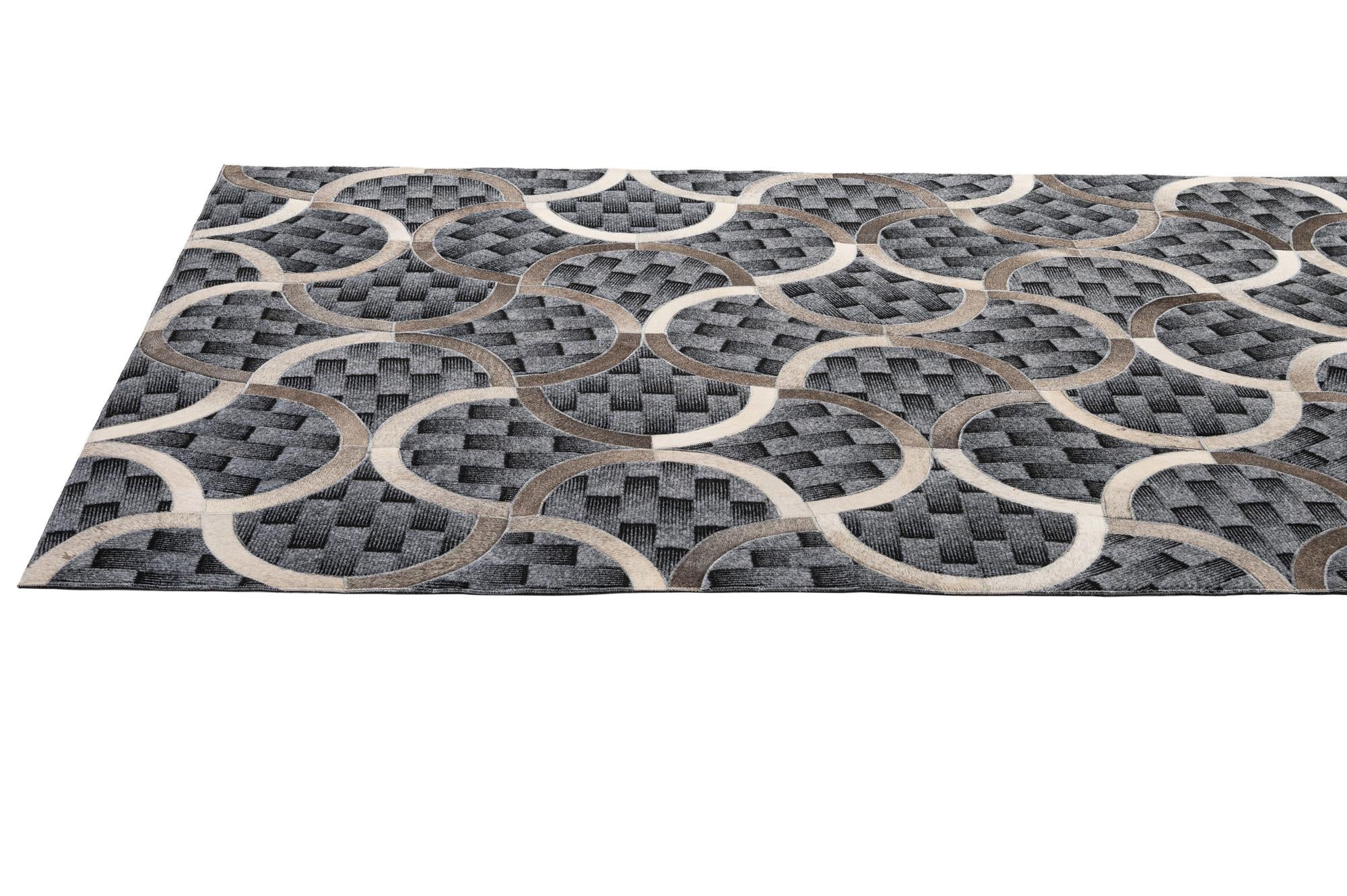 4' 11 x 8' Cowhide - Patchwork Rug