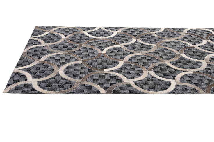 Detail image of 4' 11 x 8' Cowhide - Patchwork Rug