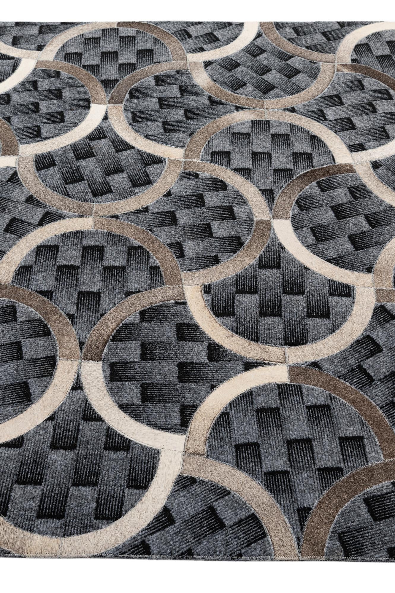 4' 11 x 8' Cowhide - Patchwork Rug