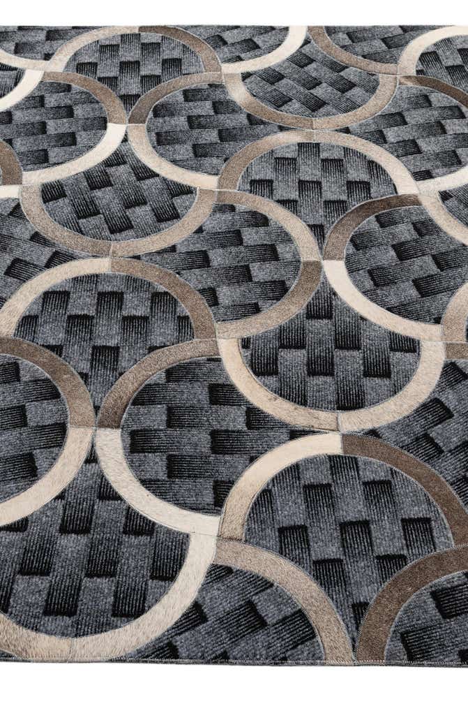 4' 11 x 8' Cowhide - Patchwork Rug