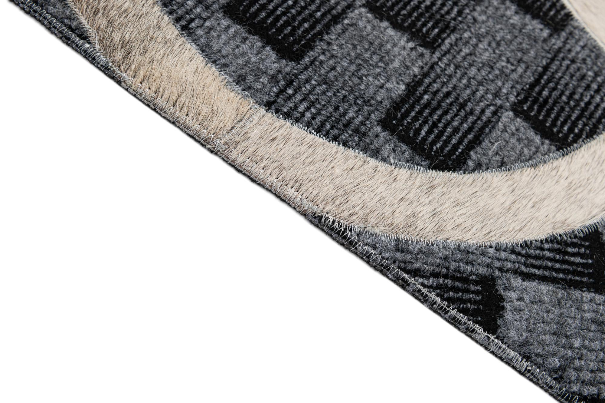 4' 11 x 8' Cowhide - Patchwork Rug