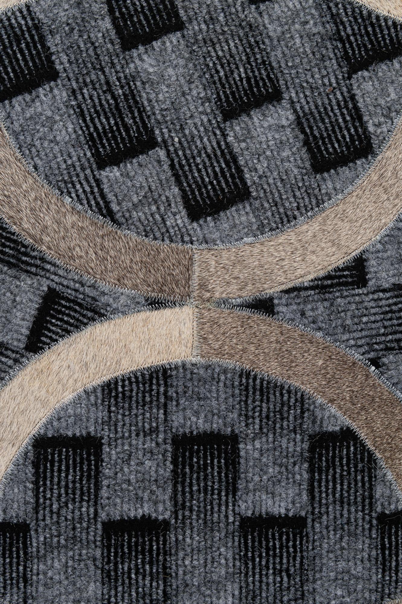4' 11 x 8' Cowhide - Patchwork Rug