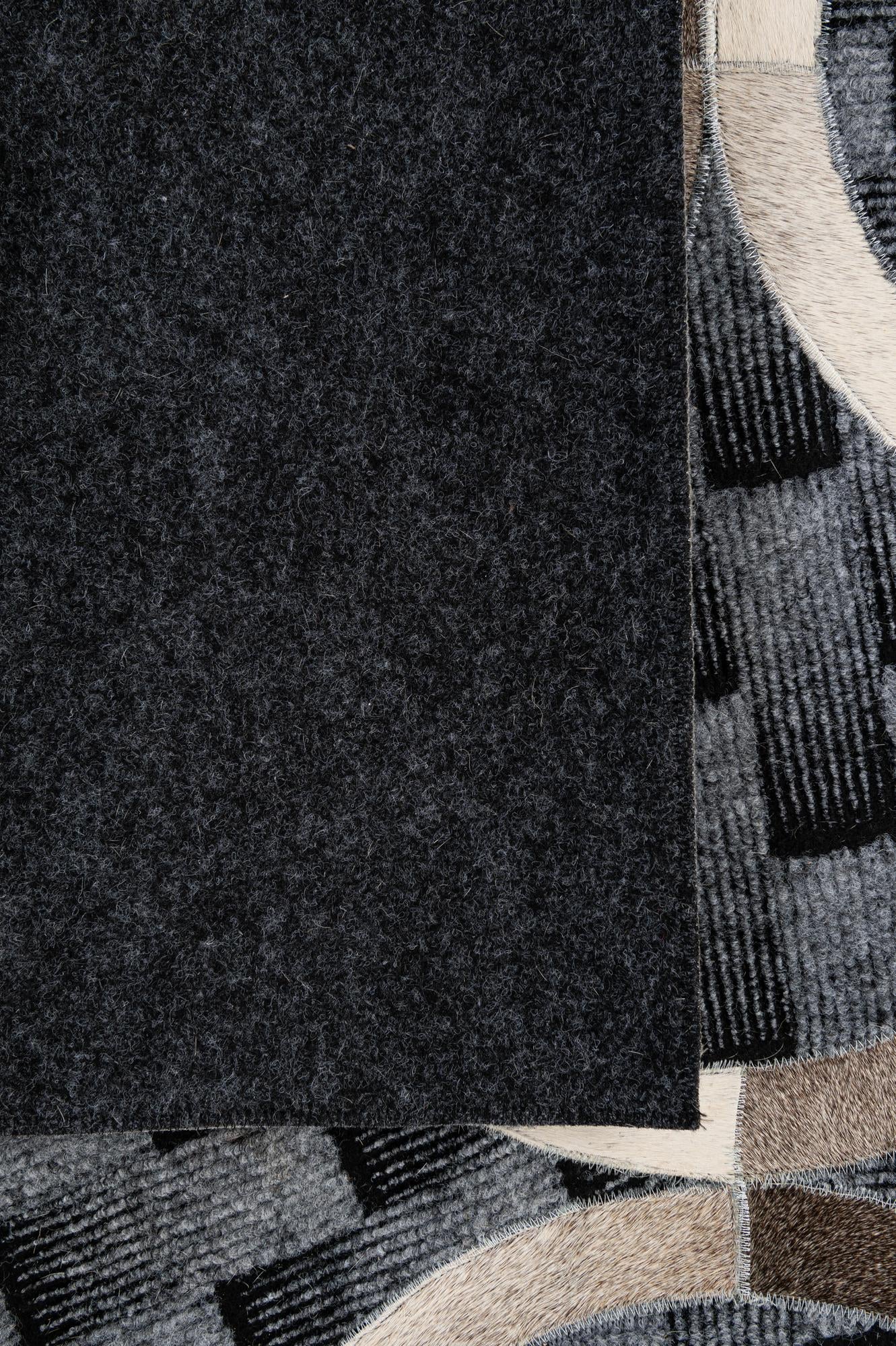 4' 11 x 8' Cowhide - Patchwork Rug