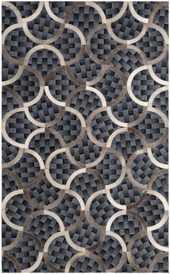 Detail image of 4' 11 x 8' Cowhide - Patchwork Rug