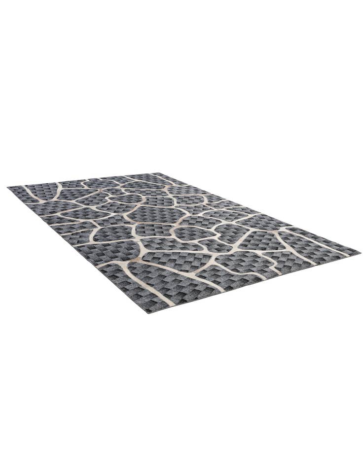 Detail image of 5' 2 x 8' Cowhide - Patchwork Rug