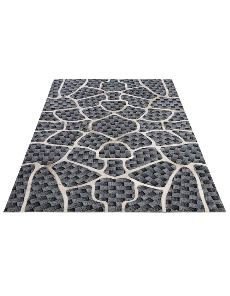 Detail image of 5' 2 x 8' Cowhide - Patchwork Rug