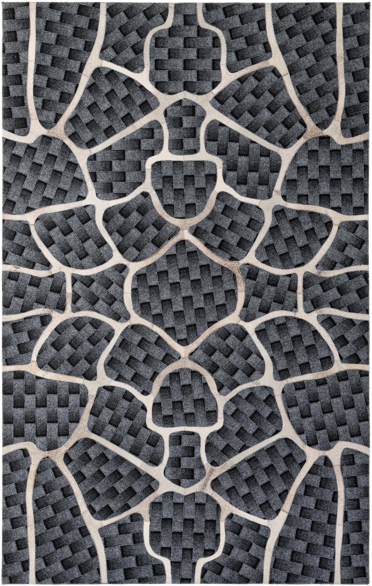 5' 2 x 8' Cowhide - Patchwork Rug