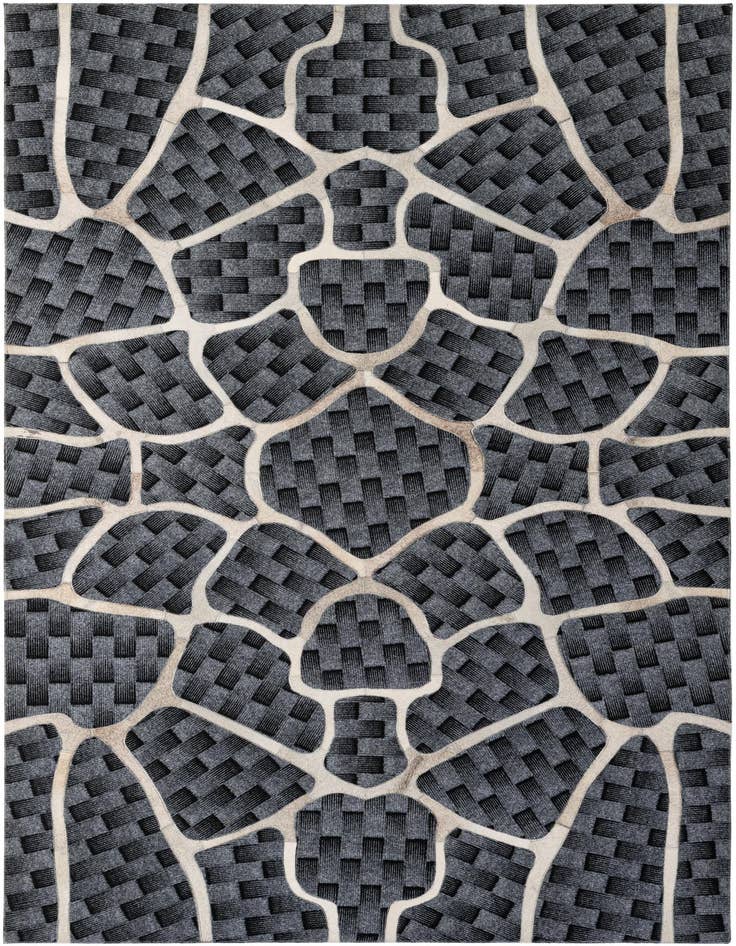 Detail image of 5' 2 x 8' Cowhide - Patchwork Rug