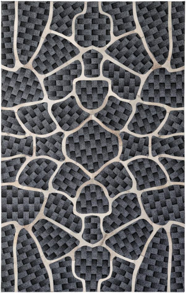 Detail image of 5' 2 x 8' Cowhide - Patchwork Rug