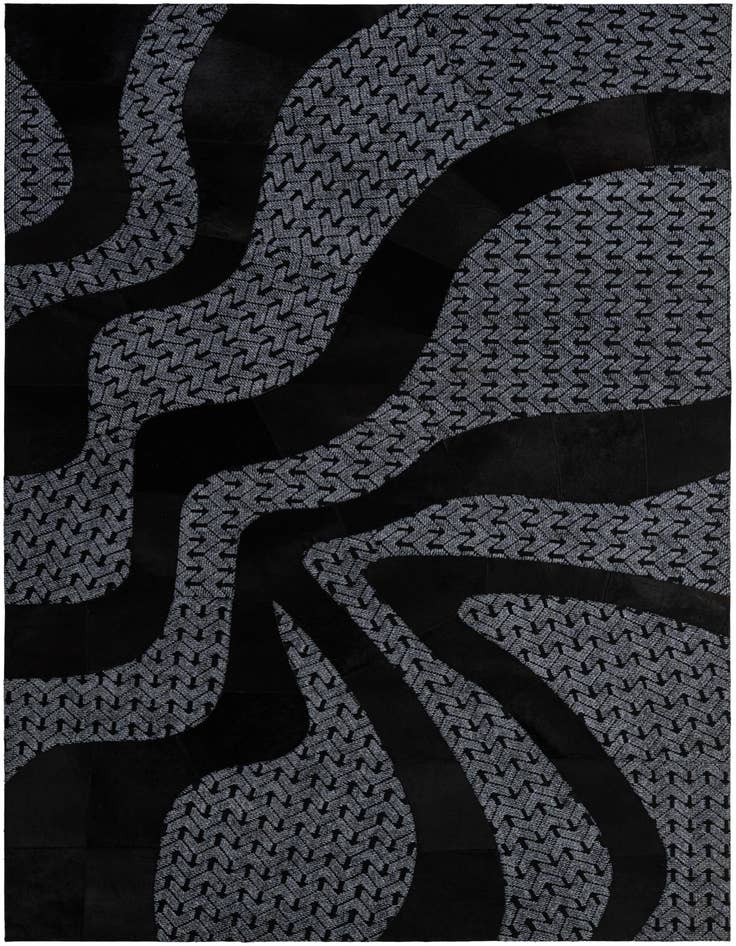Detail image of 5' x 8' 1 Cowhide - Patchwork Rug