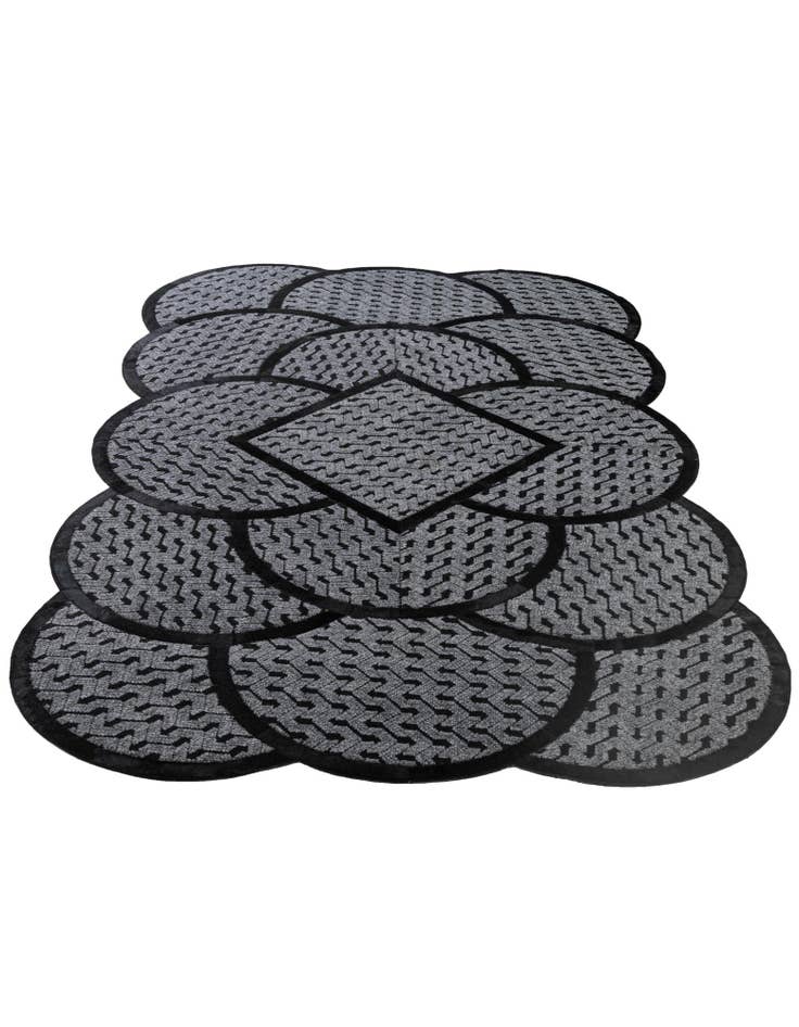 Detail image of 5' 1 x 8' 1 Cowhide - Patchwork Rug