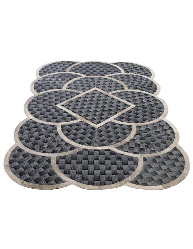 Detail image of 5' x 8' Cowhide - Patchwork Rug