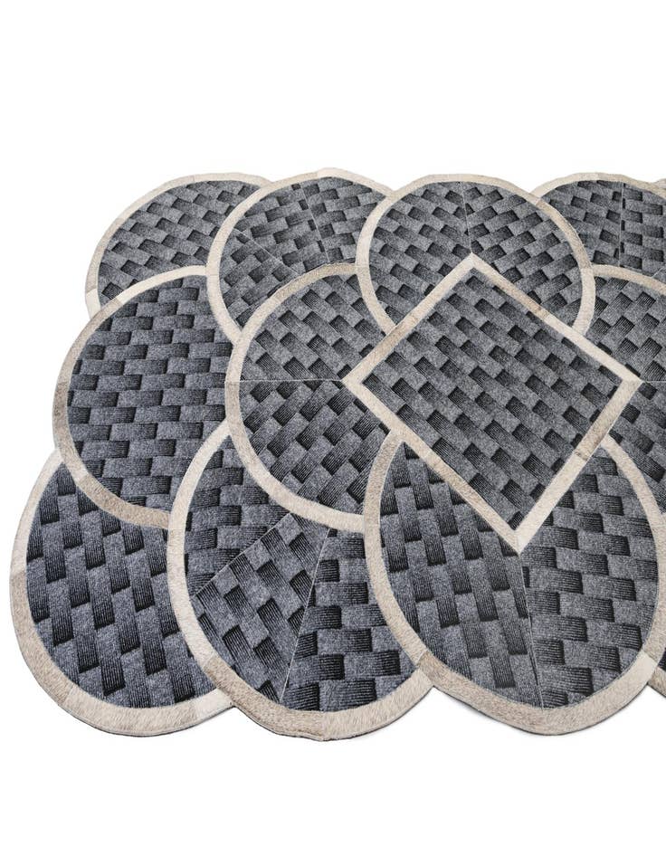 Detail image of 5' x 8' Cowhide - Patchwork Rug