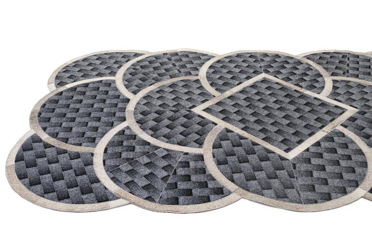 Detail image of 5' x 8' Cowhide - Patchwork Rug